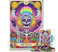 Rompecabezas de 1000 Piezas con ilustración de la Carta del Tarot Idgaf para Adolescentes, Juguete para ejercitar la Mente, Tiempo de convivencia, Pieza de colección de Arte de Corte preciso 38x26cm