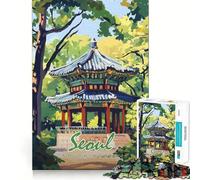 Rompecabezas de 1000 Piezas con ilustración de la Pagoda de Seúl, Ideal para Adolescentes Rompecabezas de ingenio para Relajarse y armar (50x75cm)