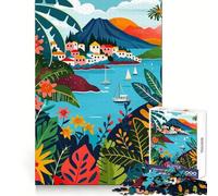 Rompecabezas de 1000 Piezas con ilustración de Las Islas Eolias, Italia Mejora la Memoria, es fácil de divertir Ideal (50x75cm)