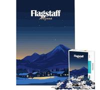 Rompecabezas de 1000 piezas con ilustración de paisaje nocturno de Flagstaff Arizona Juego práctico y adictivo para cultivar la paciencia Regalos artísticos para la decoración del hogar Tamaño 75x50cm