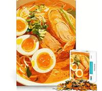Rompecabezas de 1000 Piezas con ilustración de un Delicioso tazón de Ramen Juguete Divertido para ejercitar la Mente y Disfrutar de Momentos de Paz Pieza de Arte navideña (38x26cm)