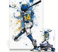 Rompecabezas de 1000 Piezas con ilustración de un Jugador de béisbol bateando, Ideal para Adultos, ejercita la Memoria, relaja y Disfruta del Tiempo libreCierre seguroEl Mejor Regalo (50x75cm)
