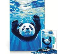 Rompecabezas de 1000 Piezas con ilustración de un Panda Nadando bajo el Agua Ideal para Adolescentes Juguete Educativo para fomentar la conexión Entre compañeros Corte Regalo Memorable