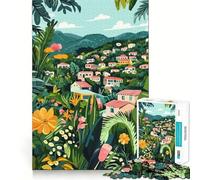Rompecabezas de 1000 Piezas con ilustración de un Pueblo de Honduras Juguete Divertido para Resolver Problemas Juego Relajante para Momentos de Tranquilidad Regalo de decoración navideña (50x75cm)