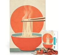 Rompecabezas de 1000 Piezas con ilustración de un tazón de Fideos para Adolescentes Ideal para estimular la Memoria Reducir el estrés y Crear un Ambiente Relajado Regalo artístico de Corte Suave
