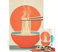 Rompecabezas de 1000 Piezas con ilustración de un tazón de Fideos para Adolescentes Juguete para desarrollar la Mente Diseño Divertido y Relajante armar (50x75cm)