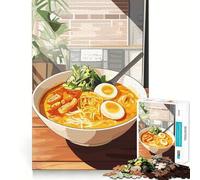 Rompecabezas de 1000 Piezas con ilustración de un tazón de Ramen para Adultos Juguete Que desafía la Mente Ideal para el Ocio y para Crear Recuerdos inolvidables (38x26cm)
