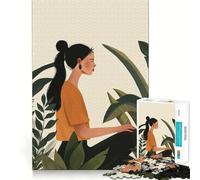 Rompecabezas de 1000 Piezas con ilustración de una Mujer en la Naturaleza para Adultos Diversión para Entrenar la Mente Componentes Resistentes y de Corte Limpio Actividad Relajante para desconectar