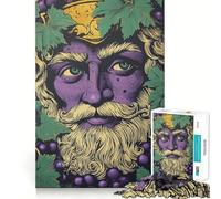 Rompecabezas de 1000 Piezas con ilustración del Dios del Vino Diversión con Memoria Superficie Lisa y sin Rebabas Un desafío entretenido para el Tiempo Libre (50x75cm)