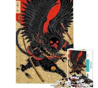 Rompecabezas de 1000 Piezas con ilustración del Guerrero Tengu japonés para Adultos Corte de precisión Lista de Deseos con Papá Noel Juego de ingenio para Toda la Familia 50x75cm
