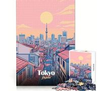 Rompecabezas de 1000 Piezas con ilustración del Horizonte de Tokio para Adolescentes Ideal para ejercitar la Mente, divertirse y Disfrutar Un Regalo Encantador (50x75cm)
