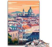 Rompecabezas de 1000 Piezas con ilustración del Paisaje Urbano de Viena para Adolescentes y Adultos Juego desafiante y Familiar Interacción Entre Padres e Hijos 1000 Piezas (26x38cm)