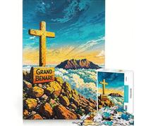 Rompecabezas de 1000 Piezas con ilustración del Pico de la montaña Grand Benare, Juego Familiar, ensamblaje de Patrones, con Piezas de Formas aleatorias Que encajan Perfectamente 38x52cm