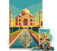 Rompecabezas de 1000 Piezas con ilustración del Taj Mahal para Adultos Juguete para ejercitar la Mente y Relajarse Corte Perfecto Regalo Memorable 38x26cm