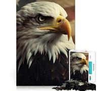 Rompecabezas de 1000 Piezas con la Bandera Estadounidense y el águila Calva para Adolescentes Estimula la Mente Divertido Cierre Seguro Sin Piezas Sueltas Una Forma entretenida de Libre