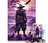 Rompecabezas de 1000 Piezas con la Cabeza de un samurái Enojado Diversión para Entrenar el Cerebro Encaja Perfectamente sin Huecos Actividad para Compartir con Seres Queridos (50x75cm)