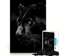 Rompecabezas de 1000 Piezas con la Cara Lateral de la Pantera Negra,Pieza de Ajuste preciso,Juego Divertido y Estimulante,Momento Acogedor y Divertido,decoración navideña 50x75cm