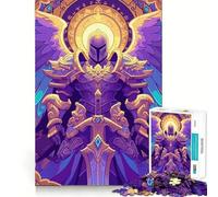 Rompecabezas de 1000 Piezas con la Carta mágica del Paladín Angélico Juego para ejercitar la Mente Artesanía de Corte experta Un pasatiempo Fascinante para los Momentos de Ocio (38x52cm)