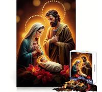 Rompecabezas de 1000 Piezas con la Escena de la Natividad de Jesús para Adultos y Adolescentes Un Rompecabezas Mental Que Ayuda a aliviar el estrés Un Regalo Original y Divertido (38x26cm)