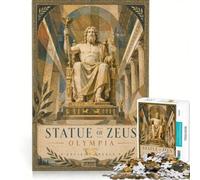Rompecabezas de 1000 Piezas con la Estatua de Zeus, póster, Juegos educativos, para Relajarse intelectualmente, Ideal para Decorar el Escritorio 50x75cm