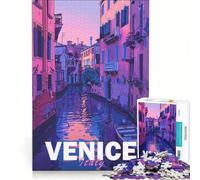 Rompecabezas de 1000 Piezas con la estética de Venecia Ideal para Decorar la Pared Un Reto para completar Fomenta el Amor en Pareja 38x26cm