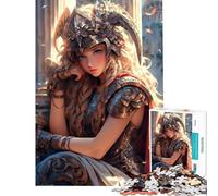 Rompecabezas de 1000 Piezas con la Hermosa Valkiria un desafío para completar Juego Educativo Imposible para Mayores de 14 años Juego de Rompecabezas Disponible (50x75cm)