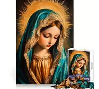 Rompecabezas de 1000 Piezas con la Imagen de la Virgen María para Adolescentes Ideal para ejercitar la Mente, para una Actividad recreativa Tranquila y con Bordes definidos (38x26cm)