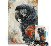 Rompecabezas de 1000 Piezas con la Imagen de un Guacamayo vívido para Adultos Diversión para Entrenar la Mente Piezas sin Rebabas y de Corte Limpio Actividad para Compartir en Familia (38x52cm)