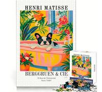 Rompecabezas de 1000 Piezas con la Imagen de un Perro en la bañera diseñado por Henri Matisse Ideal para ejercitar la Mente de Adolescentes Diseño Colorido y Original Navidad