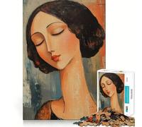 Rompecabezas de 1000 Piezas con la Imagen de una Mujer con los Ojos Cerrados para Adultos Juego de Memoria Divertido Requiere Habilidad para Cortar con precisión Actividad Relajante para Grupos