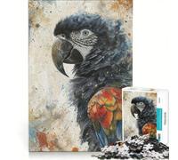 Rompecabezas de 1000 Piezas con la Imagen de una vívida guacamaya Juego Educativo Ideal para Relajarse y ejercitar la Mente Decorar el Escritorio 50x75cm