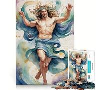 Rompecabezas de 1000 Piezas con la Imagen del Dios del Agua para Adolescentes Entrenamiento de Memoria Diversión conexión Limpia y sin interrupciones Actividad grupal Relajante para Interiores