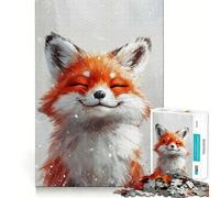 Rompecabezas de 1000 Piezas con la Sonrisa de un Zorro Encantador,Corte Impecable,Divertido y Estimulante para el Desarrollo cognitivo,Ideal para Momentos de Ocio 38x52cm