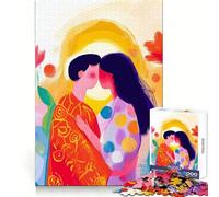 Rompecabezas de 1000 Piezas con la vívida visión fauvista de El Beso para Adultos Mejora la Memoria, Calma y es un pasatiempo Relajante Corte láser Navidad (38x52cm)