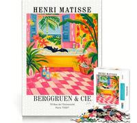 Rompecabezas de 1000 Piezas con lámina artística de Henri Matisse en una bañera, Ideal para Adolescentes Juego Casual, Creativo y Divertido Decoración para el hogar (38x26cm)