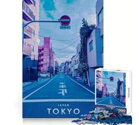 Rompecabezas de 1000 Piezas con letreros de neón en Tokio para Adolescentes Agudiza la Memoria,Alivia el estrés,Divertido,con Bordes limpios (38x26cm)