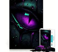 Rompecabezas de 1000 Piezas con líquido Que gotea de los Ojos morados para Adolescentes Juego Mental Juguete para el hogar Corte preciso (38x52cm)