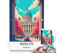 Rompecabezas de 1000 Piezas con los Lugares emblemáticos de Berlín Que no te Puedes Perder Juego de ingenio, desafío difícil, Toda la Familia 38x52cm