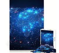 Rompecabezas de 1000 Piezas con Mapa del Planeta en Colores neón para Adolescentes Juguete Mental para Momentos de Paz Corte Premium Regalo artístico (50x75cm)