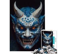 Rompecabezas de 1000 Piezas con máscara de Demonio Japonesa Divertidos Juegos Que desafían la Inteligencia Cerebral Juguetes adictivos Regalos para Hombres y Mujeres Divertidos y con Humor (38x52cm)