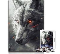 Rompecabezas de 1000 Piezas con Mirada penetrante de Lobo, Juguete Intelectual, Juego de Aprendizaje, Regalo Educativo para cumpleaños, tamaño 50x75cm