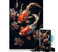 Rompecabezas de 1000 Piezas con misteriosos Peces koi para Adultos Juguete de lógica Fina, silencioso y Divertido Bordes limpios Regalo Memorable (38x52cm)