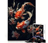 Rompecabezas de 1000 Piezas con misteriosos Peces koi para Adultos Juguete de lógica Fina, silencioso y Divertido Bordes limpios Regalo Memorable (38x52cm)
