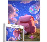 Rompecabezas de 1000 piezas con mochila de nube para adultos, rompecabezas de fondo de cielo estrellado de ensueño, rompecabezas artístico desafiante de actividades familiares, rompecabezas colorido