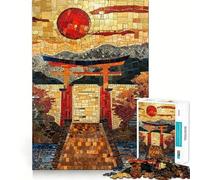 Rompecabezas de 1000 Piezas con Mosaico del Camino Sagrado de Torri para Adolescentes, Juguete Intelectual para la relajación Mental, Corte de Calidad, Regalo navideño (38x26cm)
