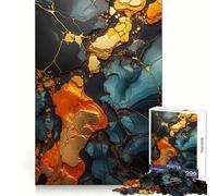 Rompecabezas de 1000 Piezas con Mosaico Turquesa y Dorado para Adolescentes un desafío Inteligente, un pasatiempo Tranquilo Vacaciones (38x52cm)