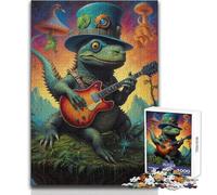 Rompecabezas de 1000 Piezas con música de Dinosaurios surrealistas para Adultos, Juego de Aprendizaje de Pensamiento estratégico, Regalo Ideal para Cualquier Evento, tamaño 38x26cm