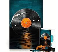Rompecabezas de 1000 Piezas con música en Vinilo Juguete Que desafía la Mente Troquelado de Alta precisión Divertido Reto para Pasar el Tiempo (38x52cm)
