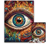 Rompecabezas de 1000 Piezas con Ojos psicodélicos para Adultos, Ideal para Relajarse y desafiarse, decoración Colorida para el hogar, Regalo Ideal para Amigos, 26x38cm/10,23x14,96 Pulgadas.