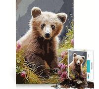 Rompecabezas de 1000 Piezas con Ositos bebés,Estilo Vintage,Corte preciso,Arte,desafío Mental,Regalo,Tiempo Libre,Divertido,decoración navideña para la Pared (50x75cm)